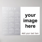 Maak uw eigen aangepaste 2016 foto kalender poster (Voorkant)