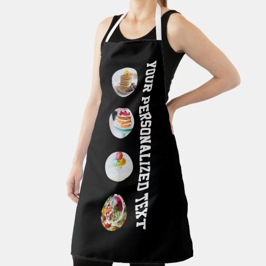 Maak uw eigen aangepaste 4 foto's en tekst op maat schort (Insitu)