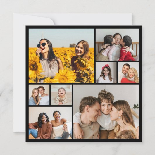 Maak uw eigen aangepaste 8 foto-collagekaart (Voorkant)