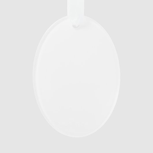 Maak uw eigen aangepaste acryl ovale Ornamenten (voorkant)