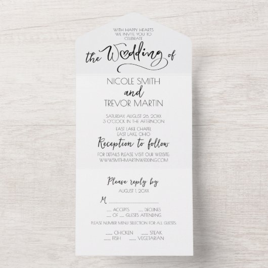 Maak Uw Eigen Aangepaste All In One Uitnodiging (Binnen)