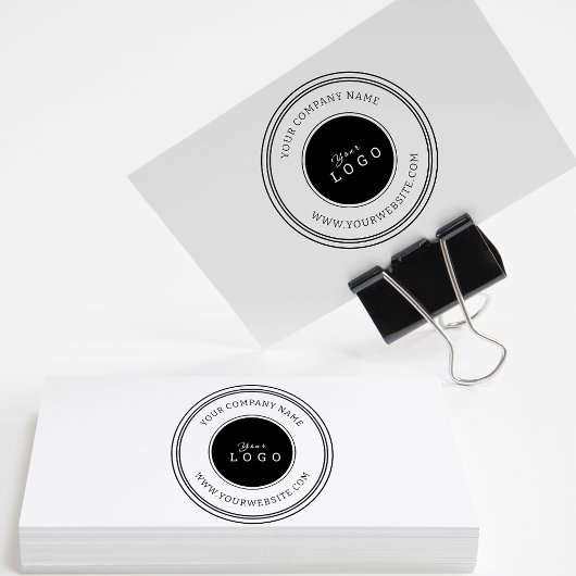 Maak uw eigen aangepaste bedrijfslogo Bedrijfsinfo Rubberstempel