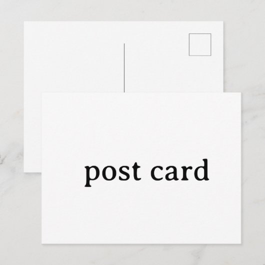 Maak uw eigen aangepaste eenvoudige ontwerp ansich briefkaart (Voorkant / Achterkant)
