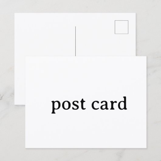 Maak uw eigen aangepaste eenvoudige ontwerp ansich briefkaart (Voorkant / Achterkant)
