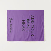 Maak Uw Eigen Aangepaste Effen Paarse Wandkleed (Voorkant (horizontaal))