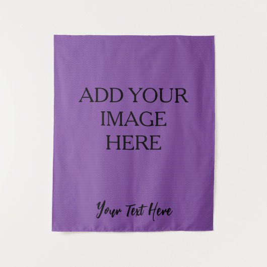 Maak Uw Eigen Aangepaste Effen Paarse Wandkleed (Voorkant)