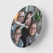 Maak uw eigen aangepaste familiefoto gepersonalise ronde klok (Hoek)