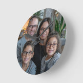 Maak uw eigen aangepaste familiefoto gepersonalise ronde klok (Hoek)