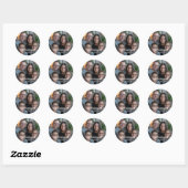 Maak uw eigen aangepaste familiefoto gepersonalise ronde sticker (Vel)