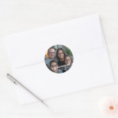 Maak uw eigen aangepaste familiefoto gepersonalise ronde sticker (Envelop)