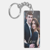 Maak uw eigen aangepaste familiefoto gepersonalise sleutelhanger (Voorkant Links)