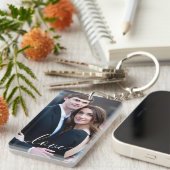 Maak uw eigen aangepaste familiefoto gepersonalise sleutelhanger (Voorkant Rechts)