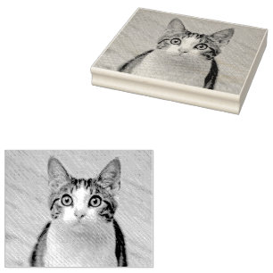 Maak uw eigen aangepaste foto Huisdier Kat Hond Di Rubberstempel
