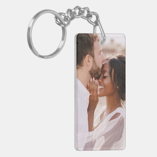 Maak Uw Eigen Aangepaste Foto Moderne Lijst Afbeel Sleutelhanger (Voorkant Links)