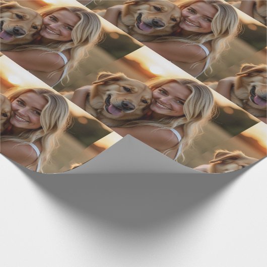 Maak uw eigen aangepaste foto op maat cadeaupapier (Hoek)