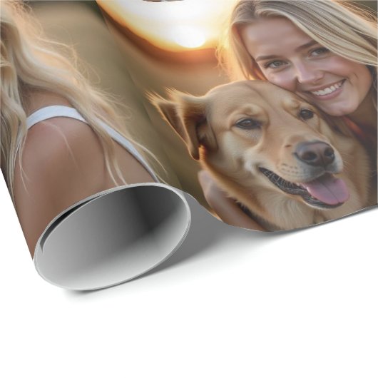 Maak uw eigen aangepaste foto op maat cadeaupapier (Rol Hoek)