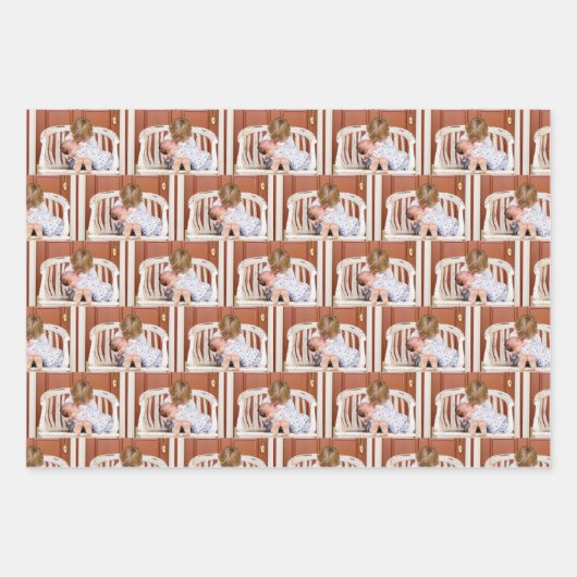 Maak uw eigen aangepaste fotopatroon inpakpapier vel (Voorkant)