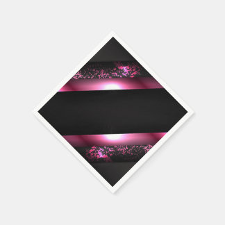 Maak Uw Eigen Aangepaste Heet Roze Zwart Servet
