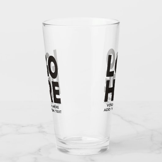 Maak uw eigen aangepaste logo en promotionele teks glas (Links)