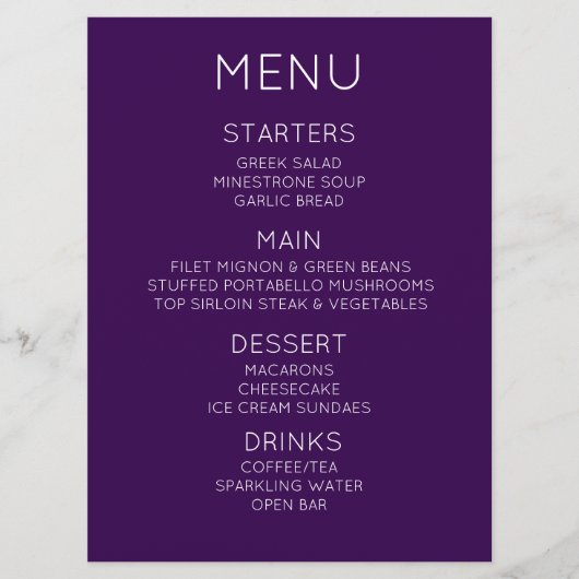 Maak Uw Eigen Aangepaste Menu (Voorkant)