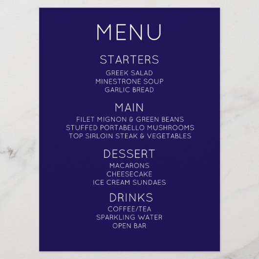 Maak Uw Eigen Aangepaste Menu (Voorkant)