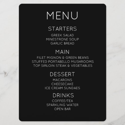 Maak Uw Eigen Aangepaste Menu (Voorkant)