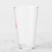 Maak Uw Eigen Aangepaste Monogram En Naam Roze Glas (Links)