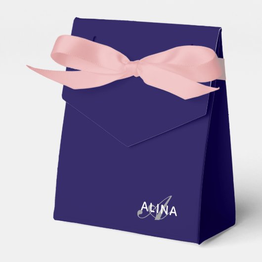 Maak Uw Eigen Aangepaste Monogram Kleur Match Bedankdoosjes (Voorkant Zijde)