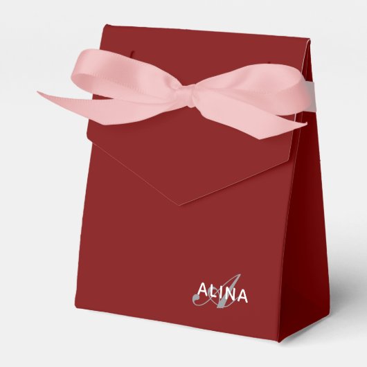 Maak Uw Eigen Aangepaste Monogram Kleur Match Bedankdoosjes (Voorkant Zijde)