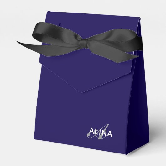 Maak Uw Eigen Aangepaste Monogram Kleur Match Bedankdoosjes (Voorkant Zijde)