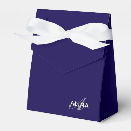 Maak Uw Eigen Aangepaste Monogram Kleur Match Bedankdoosjes (Voorkant Zijde)