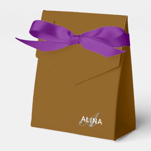 Maak Uw Eigen Aangepaste Monogram Kleur Match Bedankdoosjes (Voorkant Zijde)
