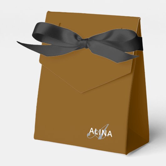 Maak Uw Eigen Aangepaste Monogram Kleur Match Bedankdoosjes (Voorkant Zijde)