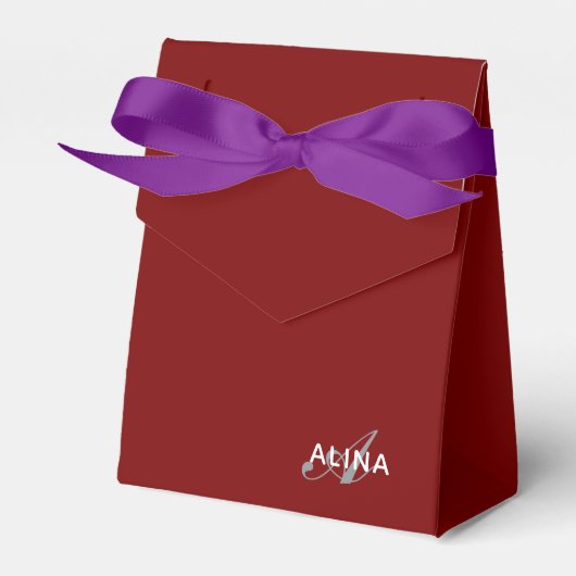 Maak Uw Eigen Aangepaste Monogram Kleur Match Bedankdoosjes (Voorkant Zijde)