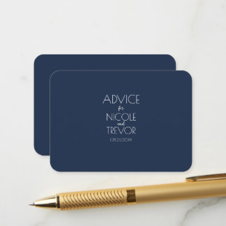 Maak uw eigen - aangepaste namen Huwelijk Advieskaart