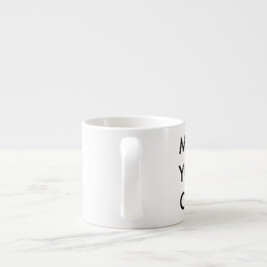 Maak uw eigen aangepaste persoonlijke Espresso Cup Kop (Achterkant)