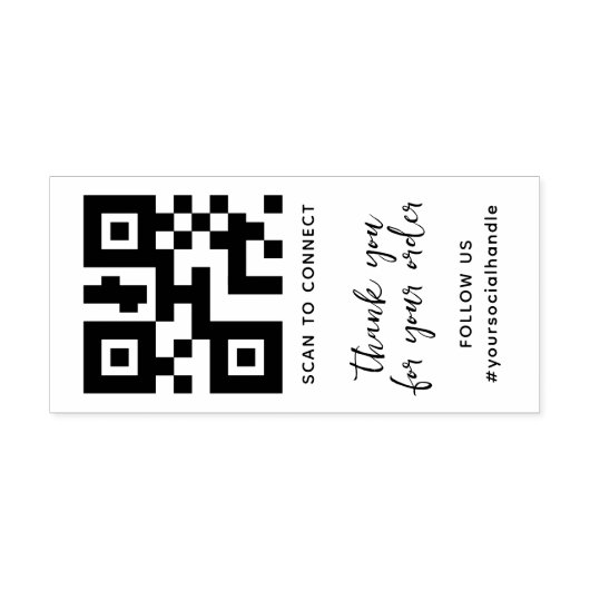 Maak uw eigen aangepaste QR-code promotie Rubberstempel (Afrduk)