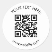 Maak uw eigen aangepaste QR-code Ronde Sticker (Voorkant)