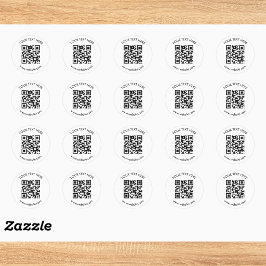Maak uw eigen aangepaste QR-code Ronde Sticker