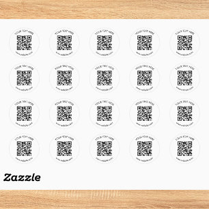 Maak uw eigen aangepaste QR-code Ronde Sticker