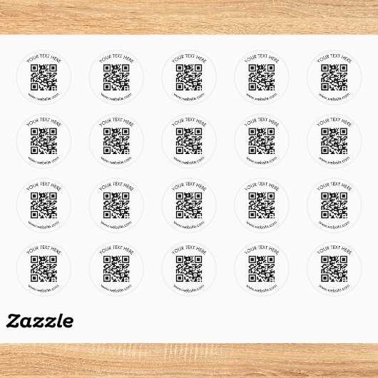 Maak uw eigen aangepaste QR-code Ronde Sticker