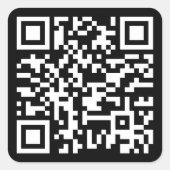 Maak uw eigen aangepaste QR-code voor uw bedrijfsw Vierkante Sticker (Voorkant)