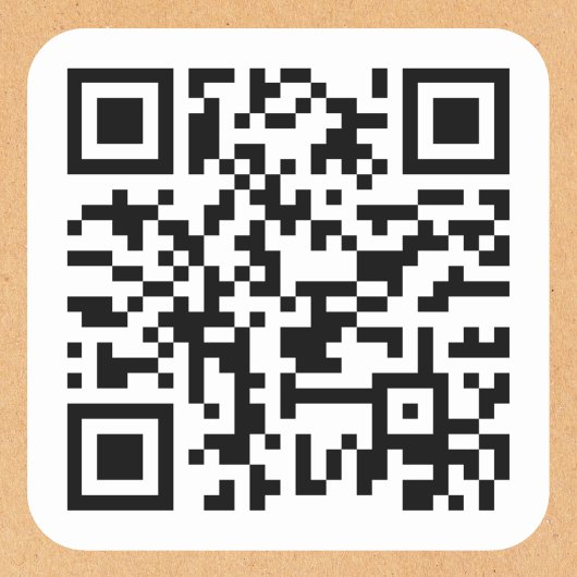 Maak uw eigen aangepaste QR-code websiteadres URL Vierkante Sticker