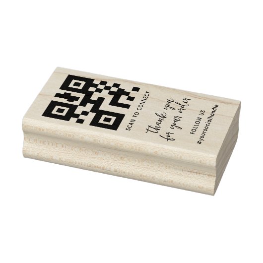 Maak uw eigen aangepaste QR-promotiecode Rubberstempel (Stempel)
