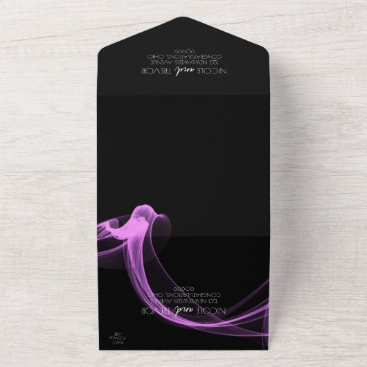 Maak Uw Eigen Aangepaste Rooklint All In One Uitnodiging (Buitenkant)