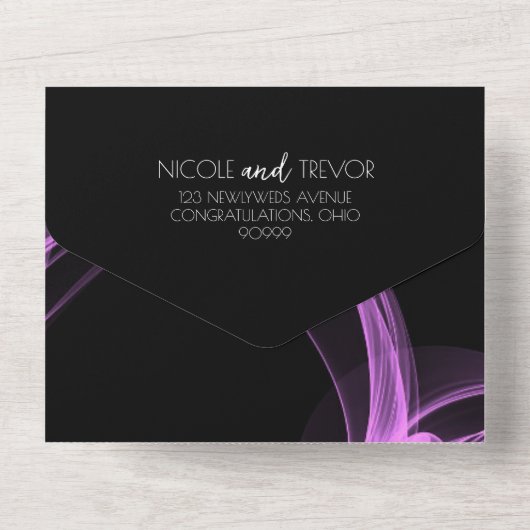 Maak Uw Eigen Aangepaste Rooklint All In One Uitnodiging (Achterkant)