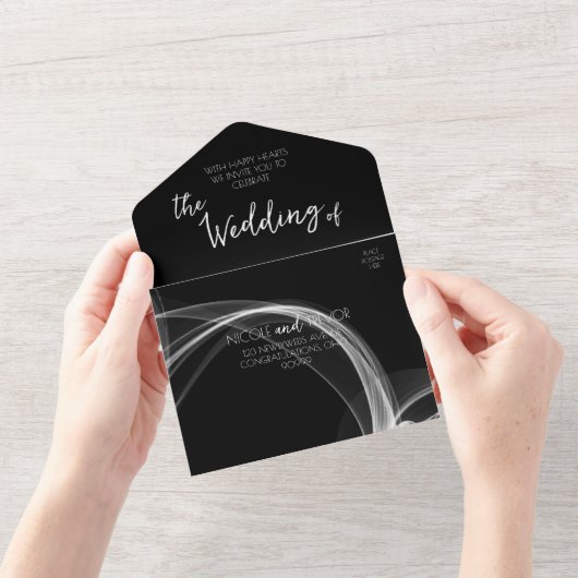 Maak Uw Eigen Aangepaste Rooklint All In One Uitnodiging (Opening)