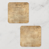 Maak Uw Eigen Aangepaste Sepia Oude Papier Informatiekaartje (Voorkant / Achterkant)