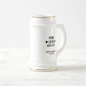 Maak uw eigen aangepaste sjabloon voor bedrijfslog bierpul (Voorkant rechts)