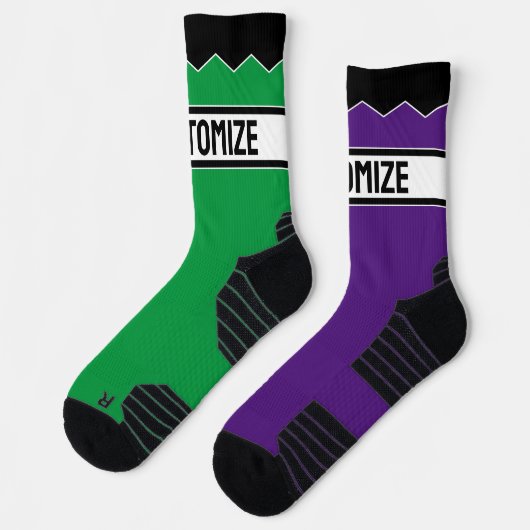 Maak uw eigen aangepaste tekst en kleur sokken (Links)